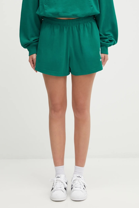 Kraťasy Sporty & Rich Crown Tennis Embroidered Disco s elastanem zelená SH037621304GR03