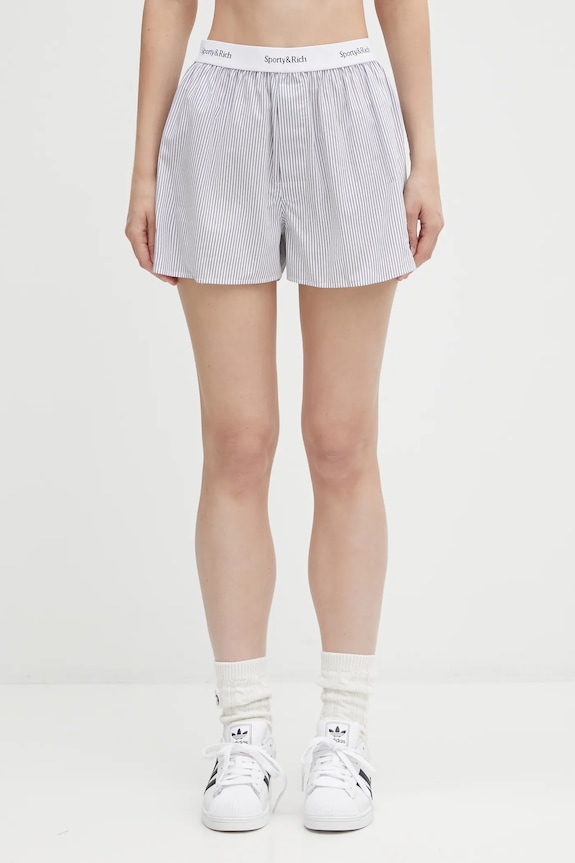 Sporty & Rich cotton shorts Yankees Serif cotton blue SH004623631ST09