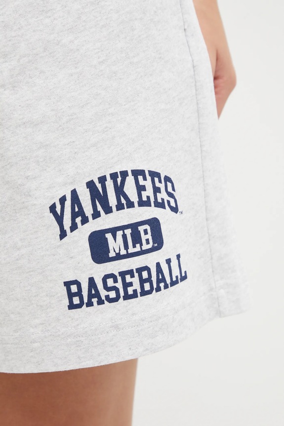 Sporty & Rich cotton shorts Yankees Ivy Gym gray SH039623660GY03