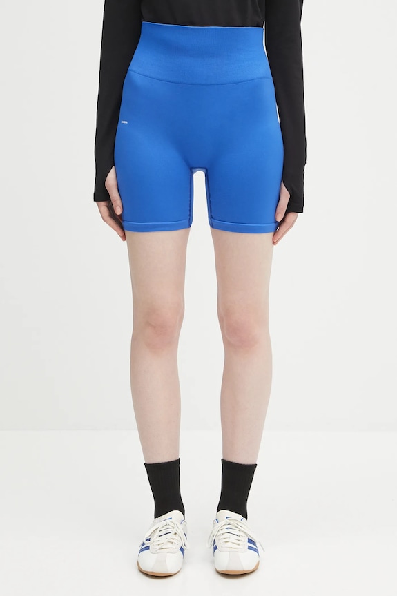Pangaia pantaloni scurți Plant-Stretch Compressive Shorts tricotaj albastru 10002485