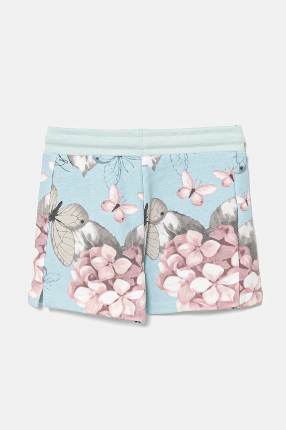 Detské bavlnené šortky Guess K5RD08.KA6R4.PPYA modrá SS25
