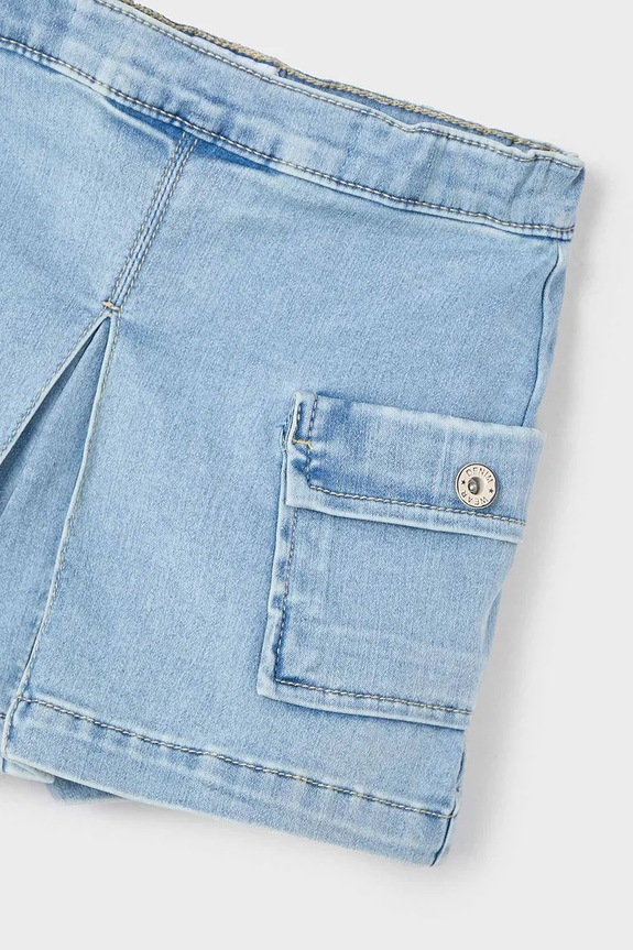 Mayoral pantaloni scurti din denim pentru copii cargo albastru 3207.6L.Mini.PPYA