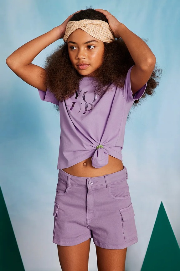 Mayoral pantaloni scurti copii casual violet 6218.8E.Junior.PPYA