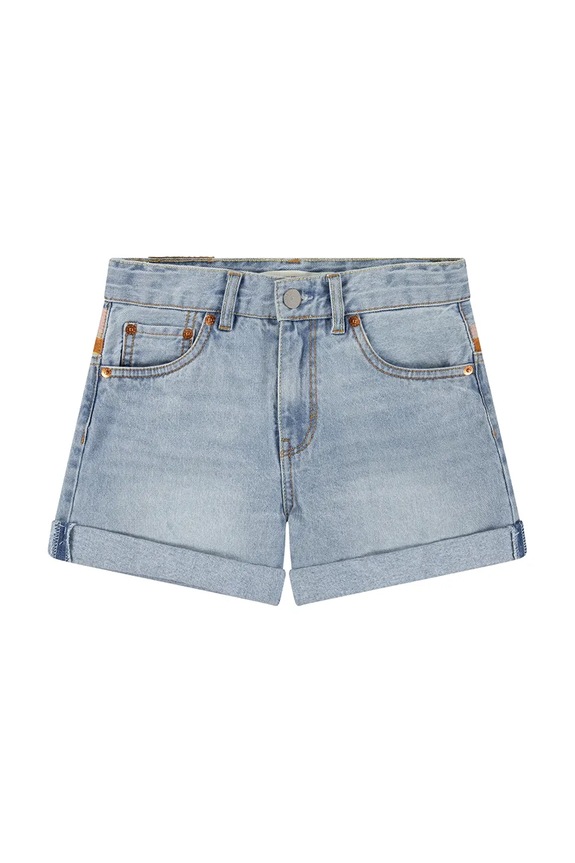 Παιδικό σορτς τζιν Levi's MINI MOM SHORT W EMBROIDER 4EM218 μπλε SS25
