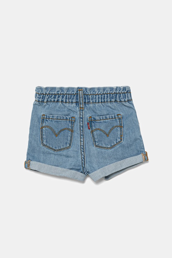 Παιδικό σορτς τζιν Levi's PLEAT PAPER BAG SHORT 1EM255 μπλε SS25