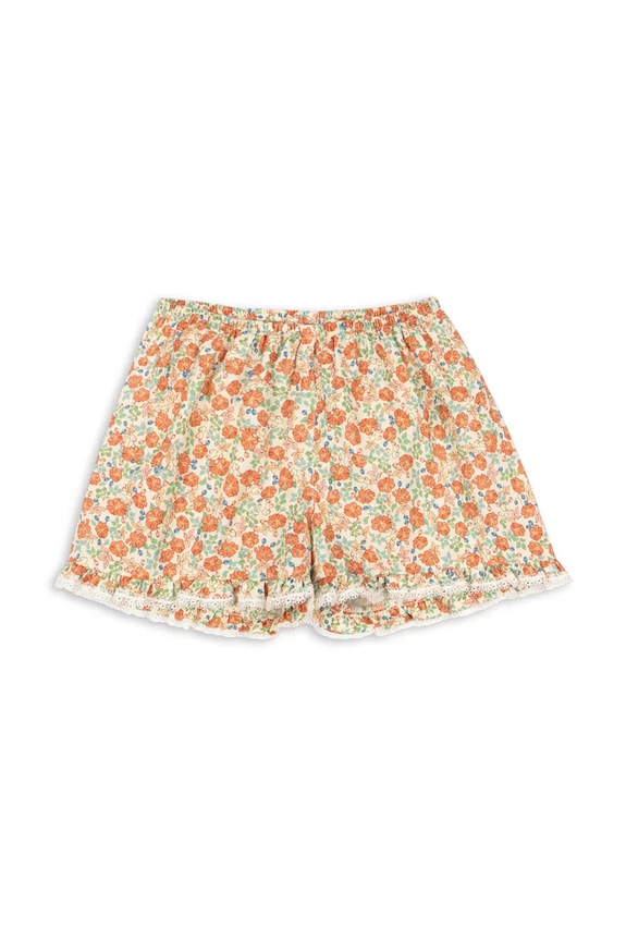 Konges Sløjd gyerek pamut rövidnadrág VERBENA SHORTS GOTS KS102298 narancssárga SS25