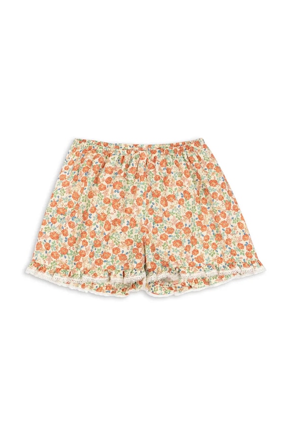 Konges Sløjd gyerek pamut rövidnadrág VERBENA SHORTS GOTS KS102298 narancssárga SS25