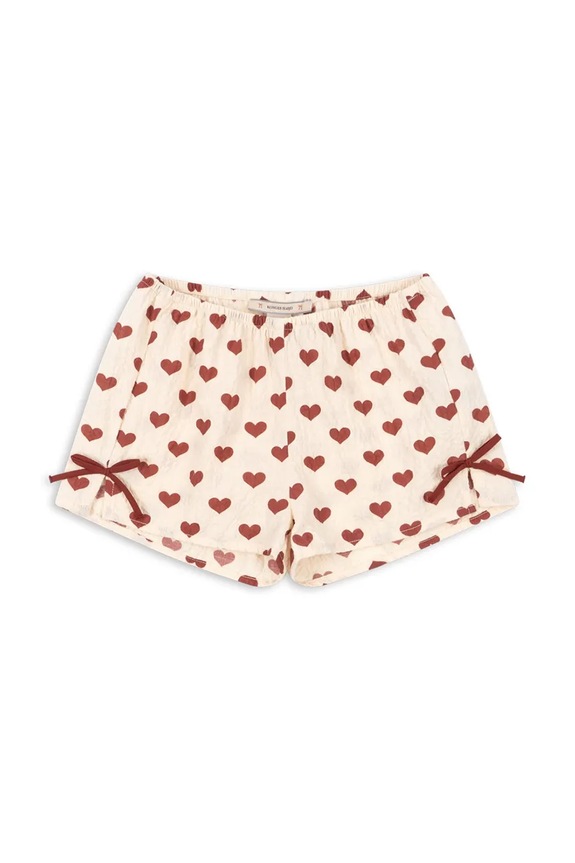 Konges Sløjd szorty AVA SLIT SHORTS GOTS z elastanem różowy KS103074