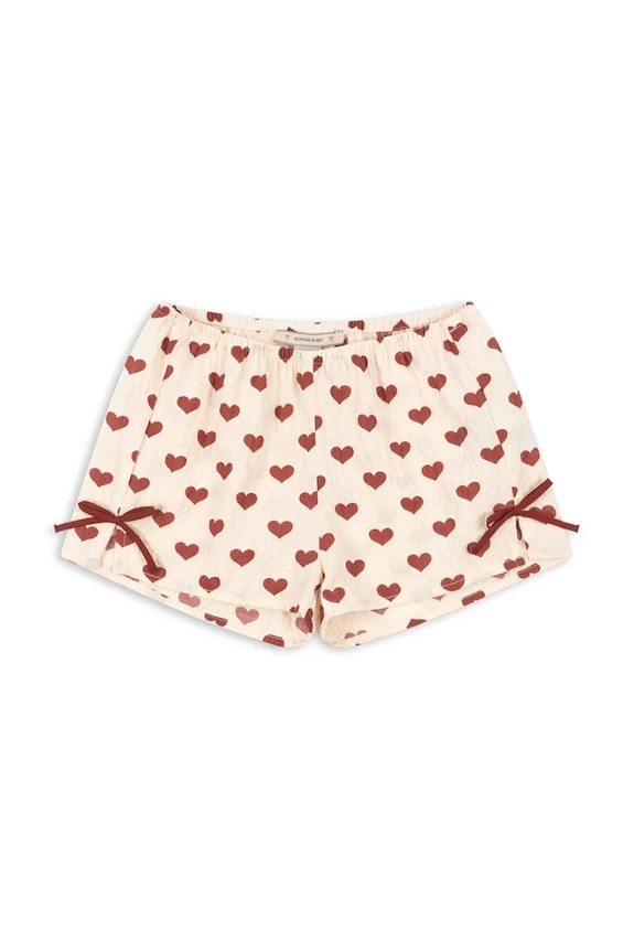 Konges Sløjd szorty AVA SLIT SHORTS GOTS z elastanem różowy KS103074