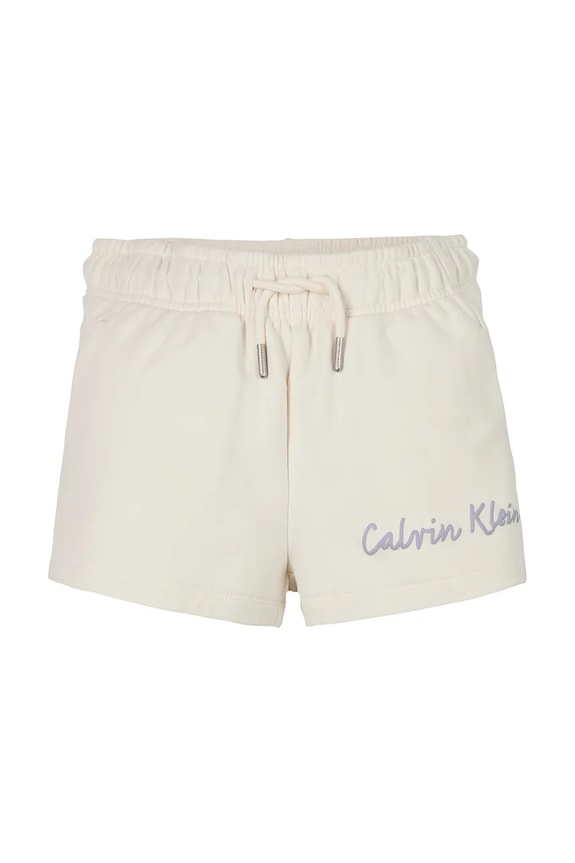 Detské krátke nohavice Calvin Klein Jeans IG0IG02882.128.176.PPYA béžová SS25