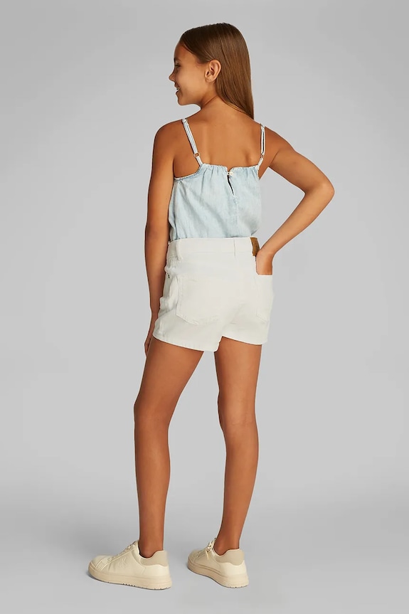 Calvin Klein Jeans pantaloni scurti din denim pentru copii alb IG0IG02889.104.116.PPYA