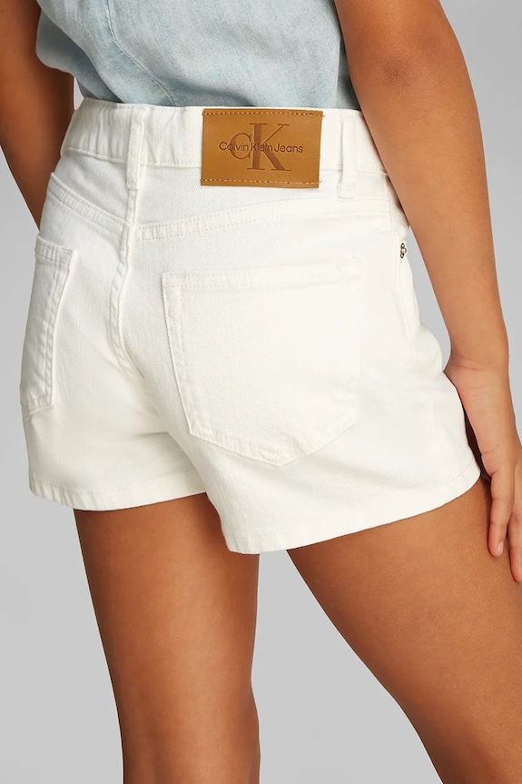 Calvin Klein Jeans pantaloni scurti din denim pentru copii IG0IG02889.104.116.PPYA alb