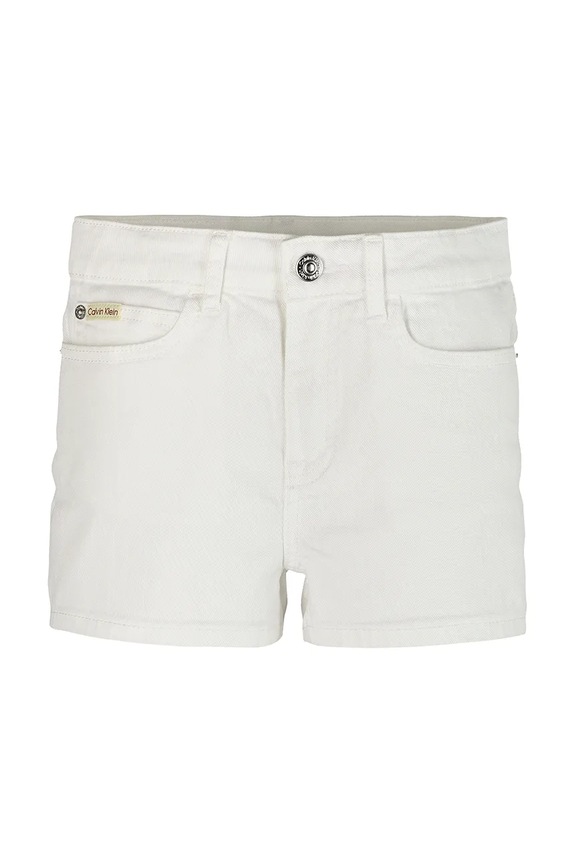 Otroške kratke hlače iz jeansa Calvin Klein Jeans IG0IG02889.128.176.PPYA bela SS25