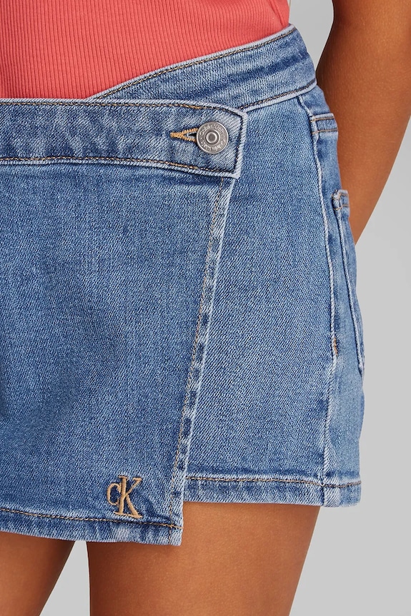 Detské rifľové krátke nohavice Calvin Klein Jeans IG0IG02887.PPYA modrá