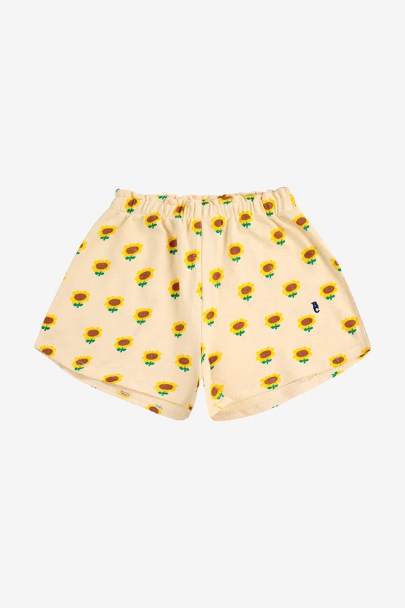 Detské bavlnené šortky Bobo Choses Sunflower 125AC051 žltá SS25