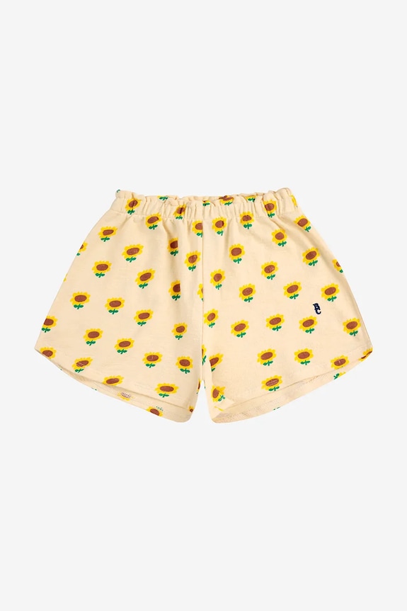 Detské bavlnené šortky Bobo Choses Sunflower 125AC051 žltá SS25