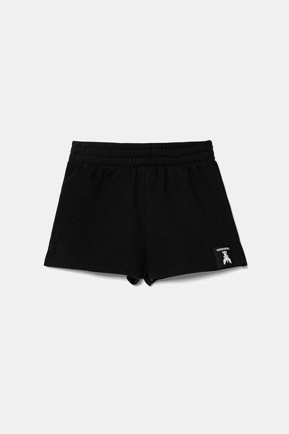 Otroške bombažne kratke hlače Patrizia Pepe K103 Pletenina črna 7P0346.J095