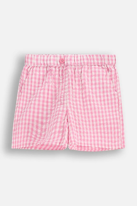 Coccodrillo pantaloni scurți din bumbac pentru copii WC5119501HGK roz SS25