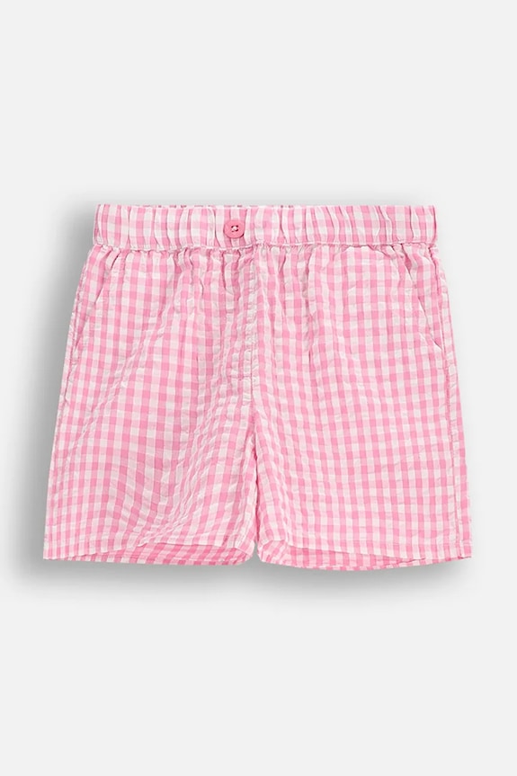 Coccodrillo pantaloni scurți din bumbac pentru copii WC5119501HGK roz SS25
