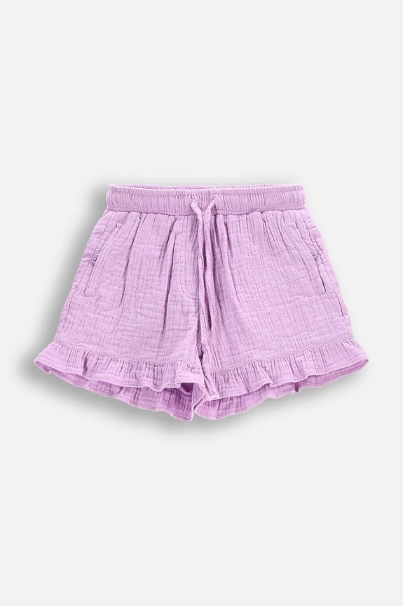 Παιδικό βαμβακερό σορτς Coccodrillo WC5119401IGK μωβ SS25