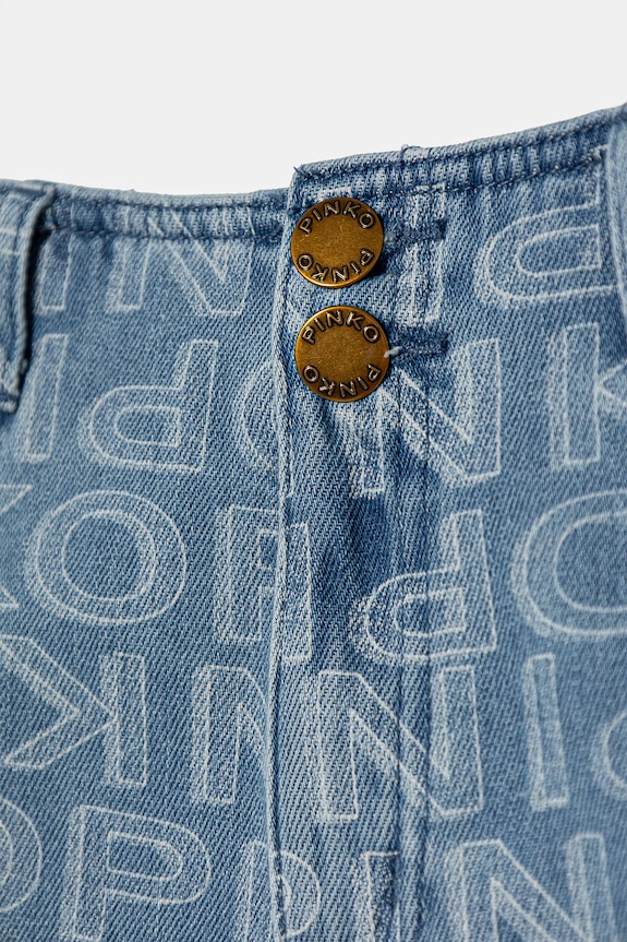 Fete Pinko pantaloni scurti din denim pentru copii KFBE002.C.DF015 albastru