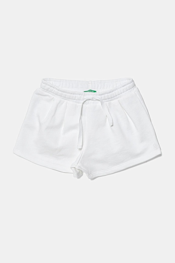 Παιδικό βαμβακερό σορτς United Colors of Benetton casual λευκό 3J70G901R.P.Seasonal