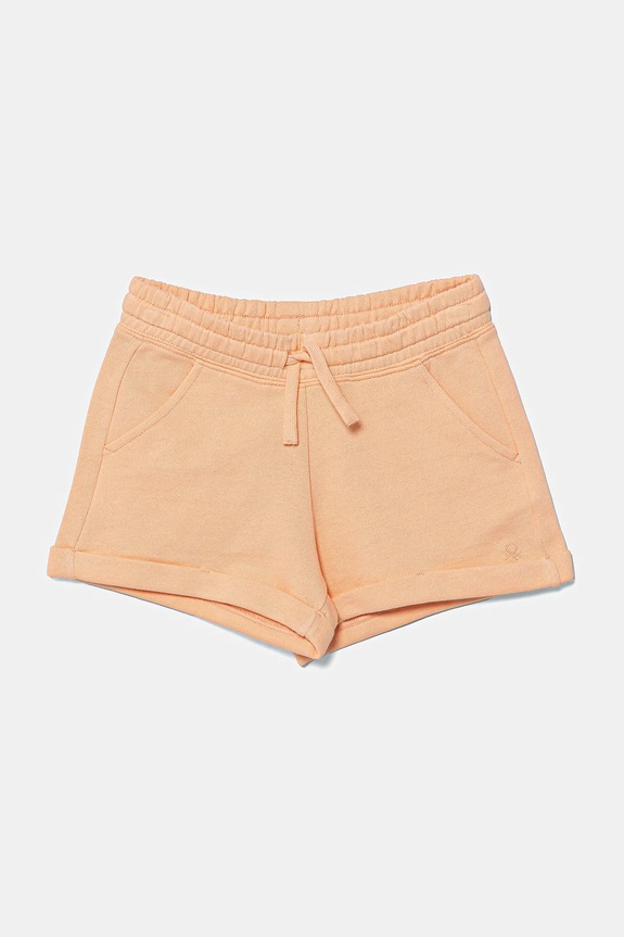 Otroške bombažne kratke hlače United Colors of Benetton Pletenina oranžna 3J68C901C.G.Season.PPYA