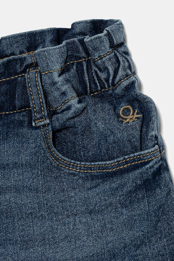 Fete United Colors of Benetton pantaloni scurti din denim pentru copii 4PORG902H.P.Seasonal albastru