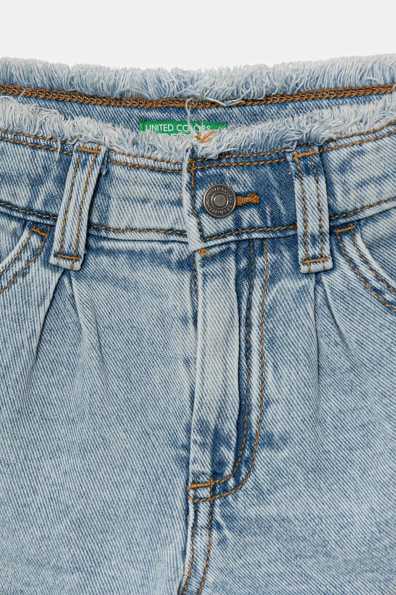 Lány United Colors of Benetton gyerek farmer rövidnadrág 4UTPG902K.P.Seasonal kék