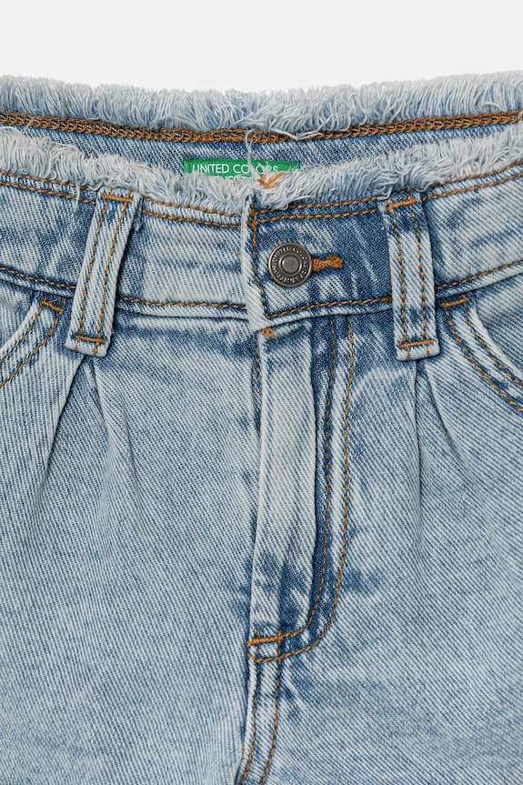 Lány United Colors of Benetton gyerek farmer rövidnadrág 4UTPG902K.P.Seasonal kék