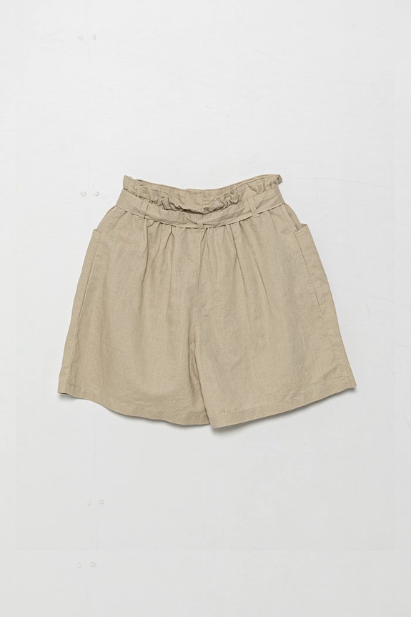 Dětské plátěné šortky United Colors of Benetton 43WBC902D.G.Seasonal béžová SS25