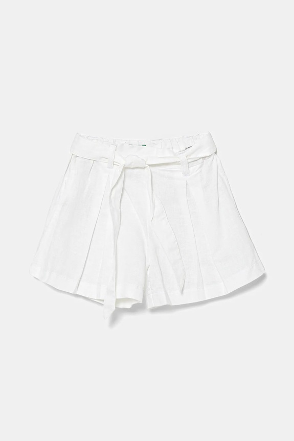Dětské plátěné šortky United Colors of Benetton látka bílá 43WBG902G.P.Seasonal