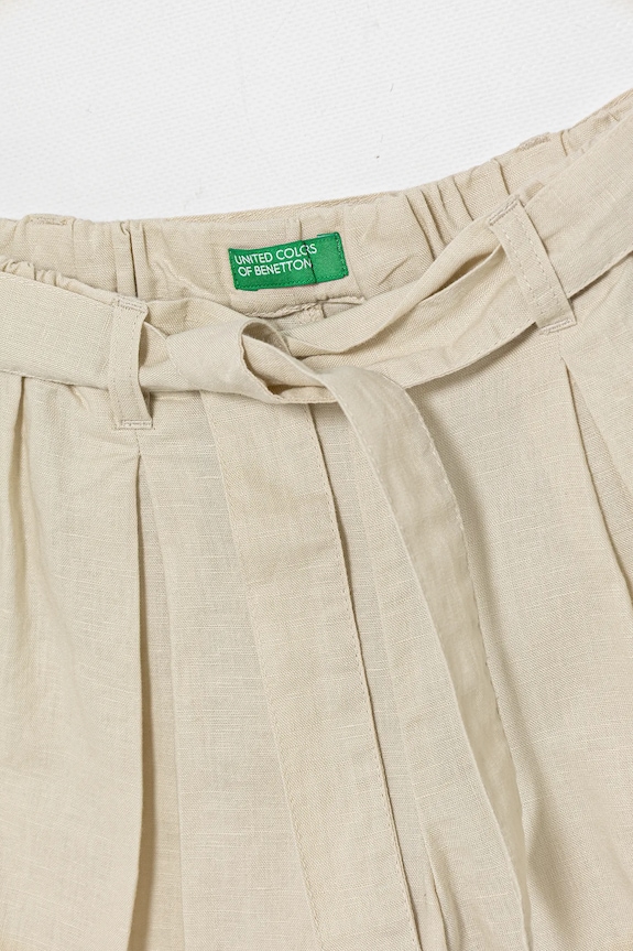 DÍVKA Dětské plátěné šortky United Colors of Benetton 43WBG902G.P.Seasonal béžová