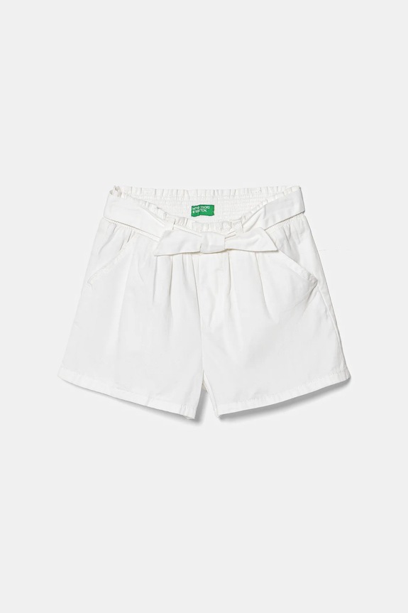 Detské bavlnené šortky United Colors of Benetton bavlna biela 47RGG9030.P.Seasonal