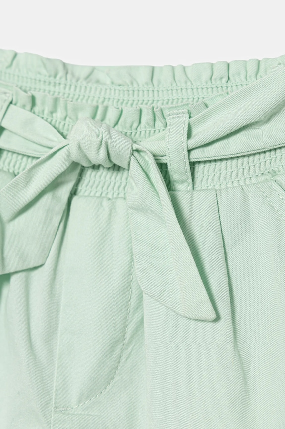 Dievča Detské bavlnené šortky United Colors of Benetton 47RGG9030.P.Seasonal zelená