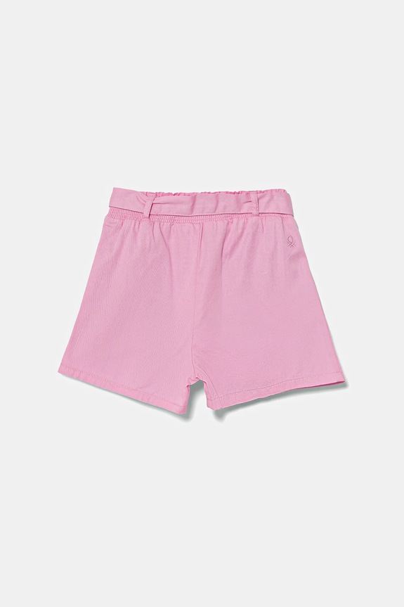 Dětské bavlněné šortky United Colors of Benetton 47RGG9030.P.Seasonal růžová SS25
