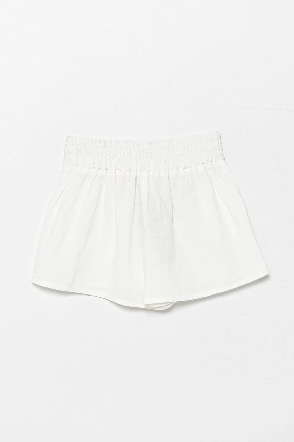 Παιδικό βαμβακερό σορτς United Colors of Benetton 47JKG902U.P.Seasonal λευκό SS25