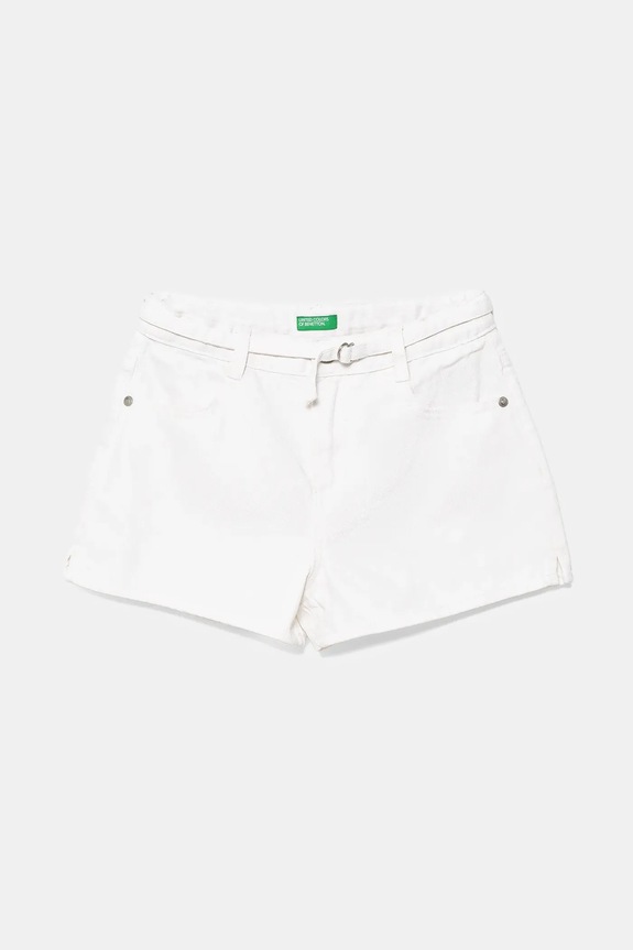 Dětské riflové kraťasy United Colors of Benetton riflovina bílá 4PLRC903Z.G.Seasonal