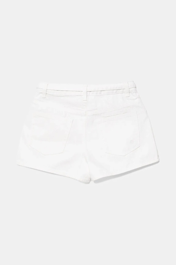 Dětské riflové kraťasy United Colors of Benetton 4PLRC903Z.G.Seasonal bílá SS25