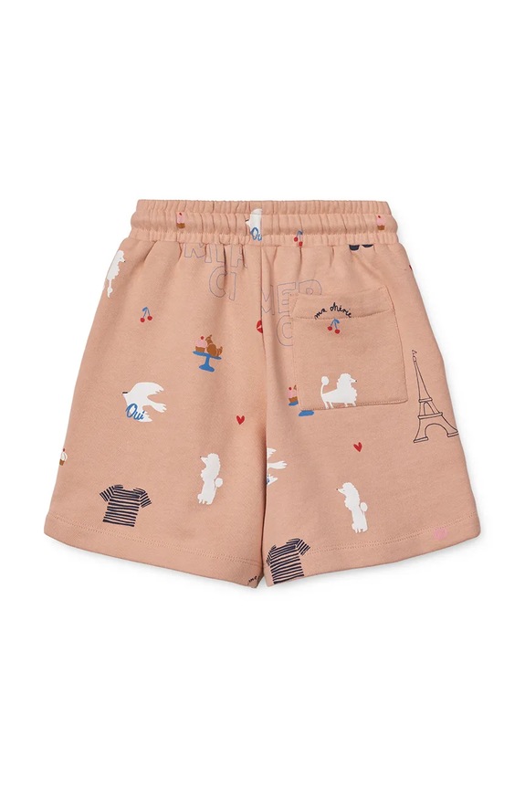 Chłopiec Liewood szorty bawełniane dziecięce Gram Printed Sweatshorts LW19864 pomarańczowy