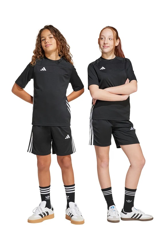 Detské krátke nohavice adidas Performance pletenina čierna JD0599