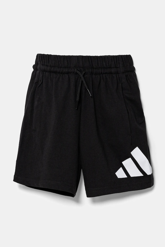 Detské bavlnené šortky adidas JE1391 čierna SS25