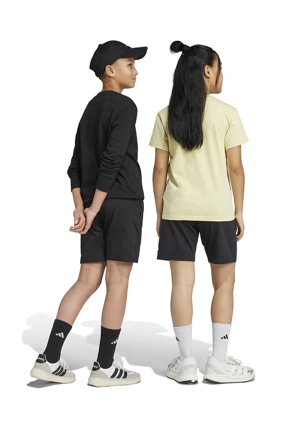 Detské bavlnené šortky adidas JE1391 čierna