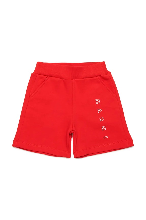 Marni pantaloni scurți din bumbac pentru bebeluși MP193B SHORTS casual rosu M01403