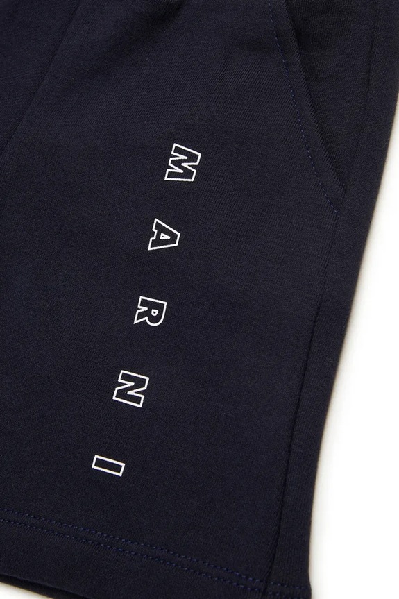 Kratke pamučne hlače za bebe Marni MP193B SHORTS mornarsko plava M01403