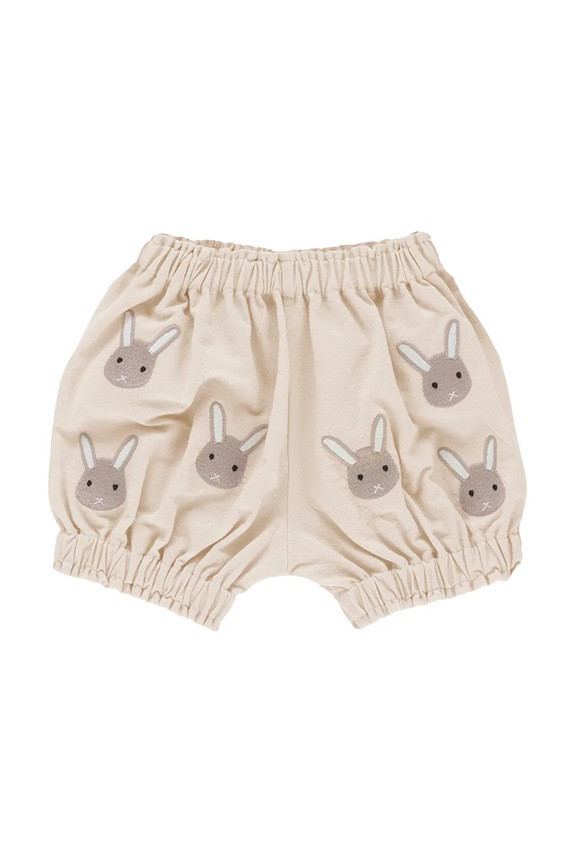 Donsje pantaloni scurți din bumbac pentru bebeluși Carson Bloomers Bunnies 3029802 bej AA00