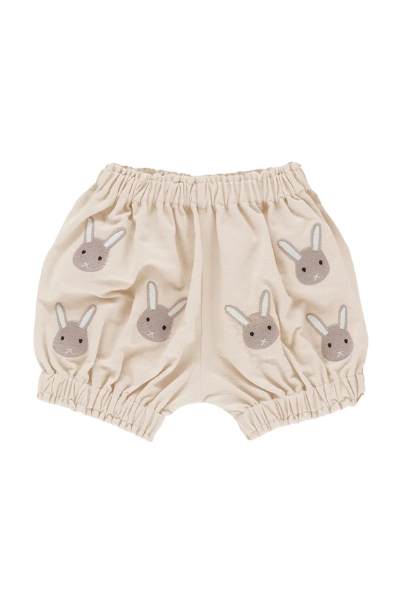 Donsje pantaloni scurți din bumbac pentru bebeluși Carson Bloomers Bunnies 3029802 bej AA00