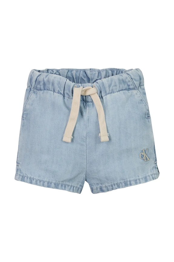 Σορτς Calvin Klein Jeans βαμβάκι μπλε IN0IN00303.PPYA