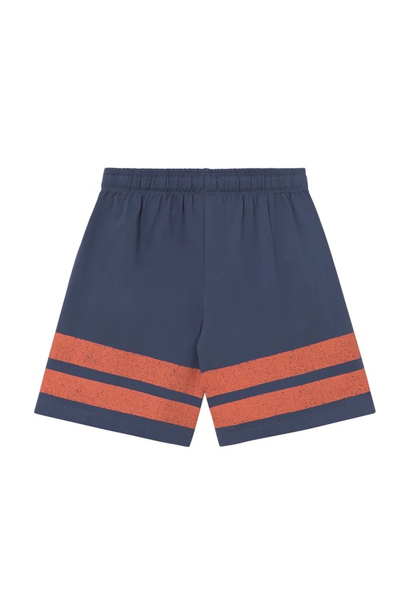 Chlapec Detské bavlnené šortky Tinycottons STRIPES LOGO SHORT SS25.139 tmavomodrá