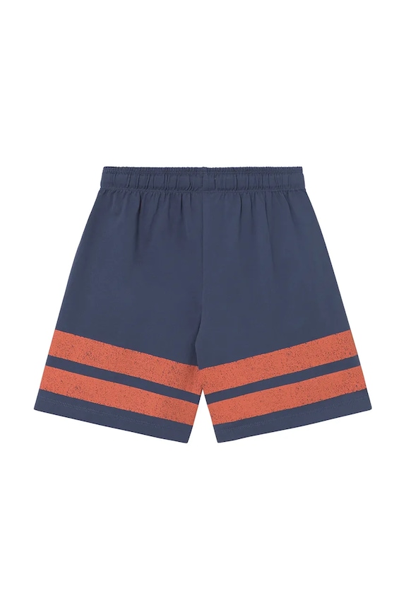 Chlapec Detské bavlnené šortky Tinycottons STRIPES LOGO SHORT SS25.139 tmavomodrá
